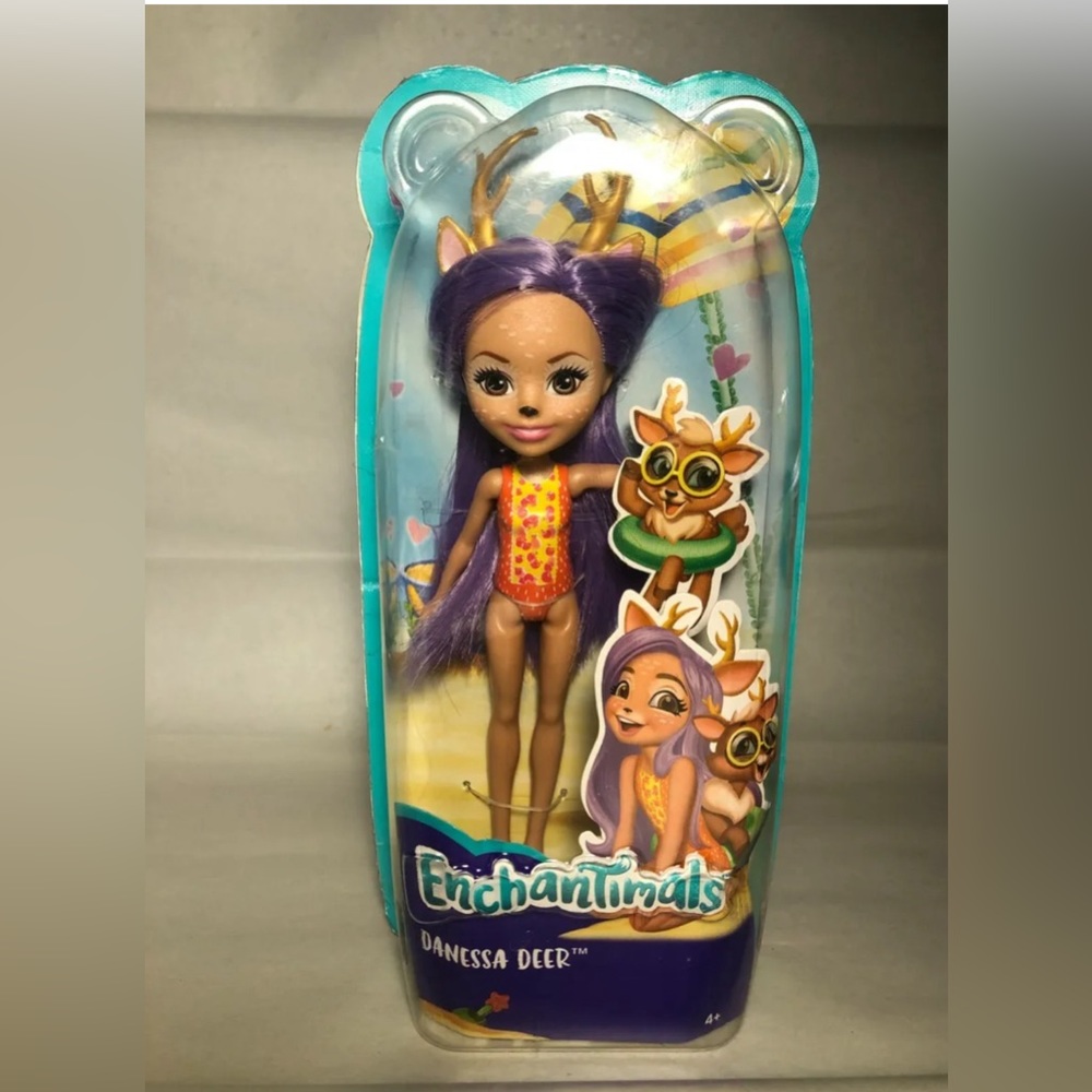 SEALED Enchantimals Danessa Deer purple hair summer swimsuit girls toy figure